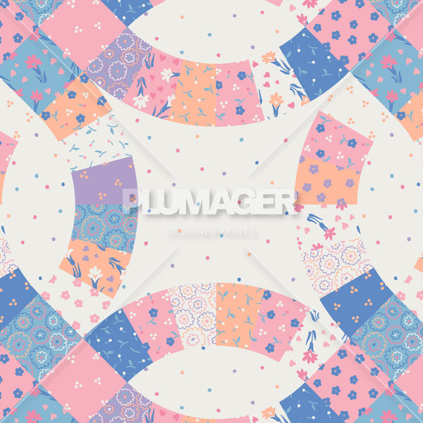 Double Wedding Ring Quilt - Swatches 1