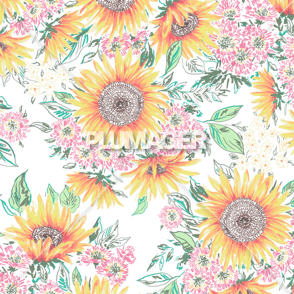 Sketchy Sunflower - Colorway 2
